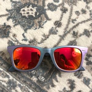 Rayban-worn once-beautiful purple chrome